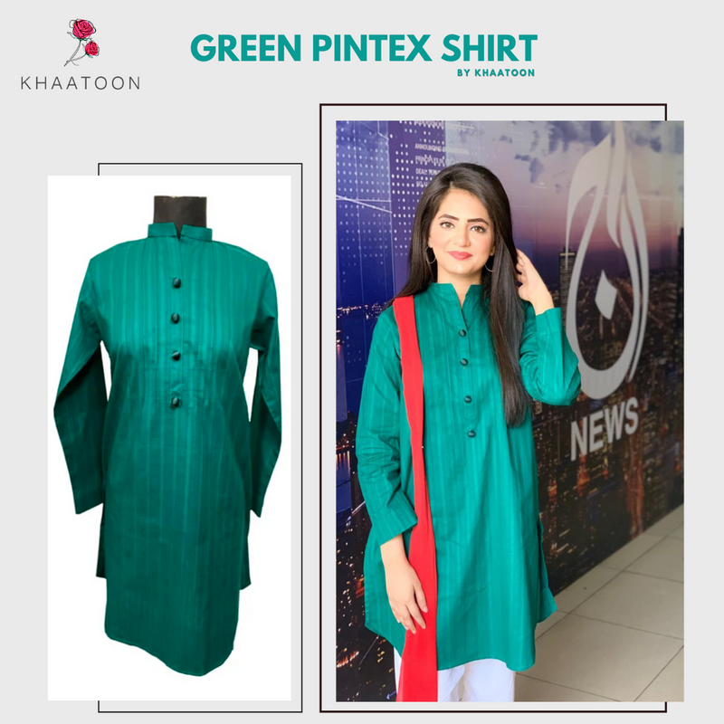 Green Pintex shirt