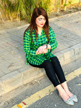 Emerald Green Checkered Shirt