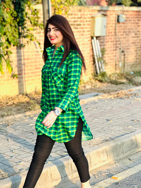 Emerald Green Checkered Shirt