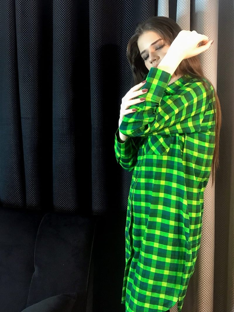 Emerald Green Checkered Shirt