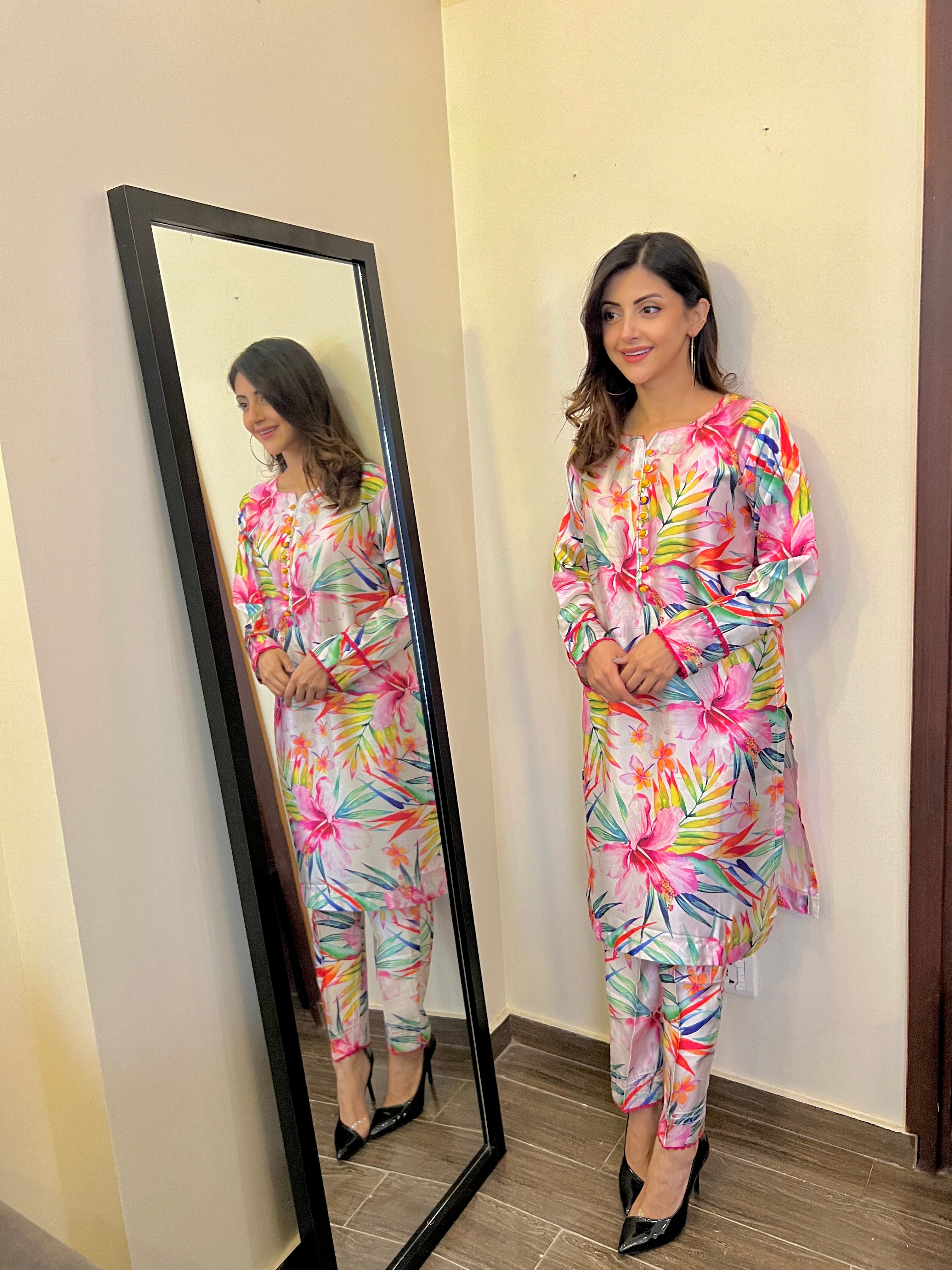 FLOWER DOME TRUE SILK COORD SET